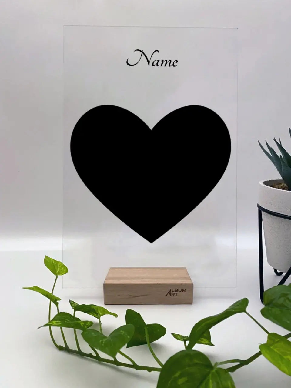 Personalisiertes Portrait auf Glas